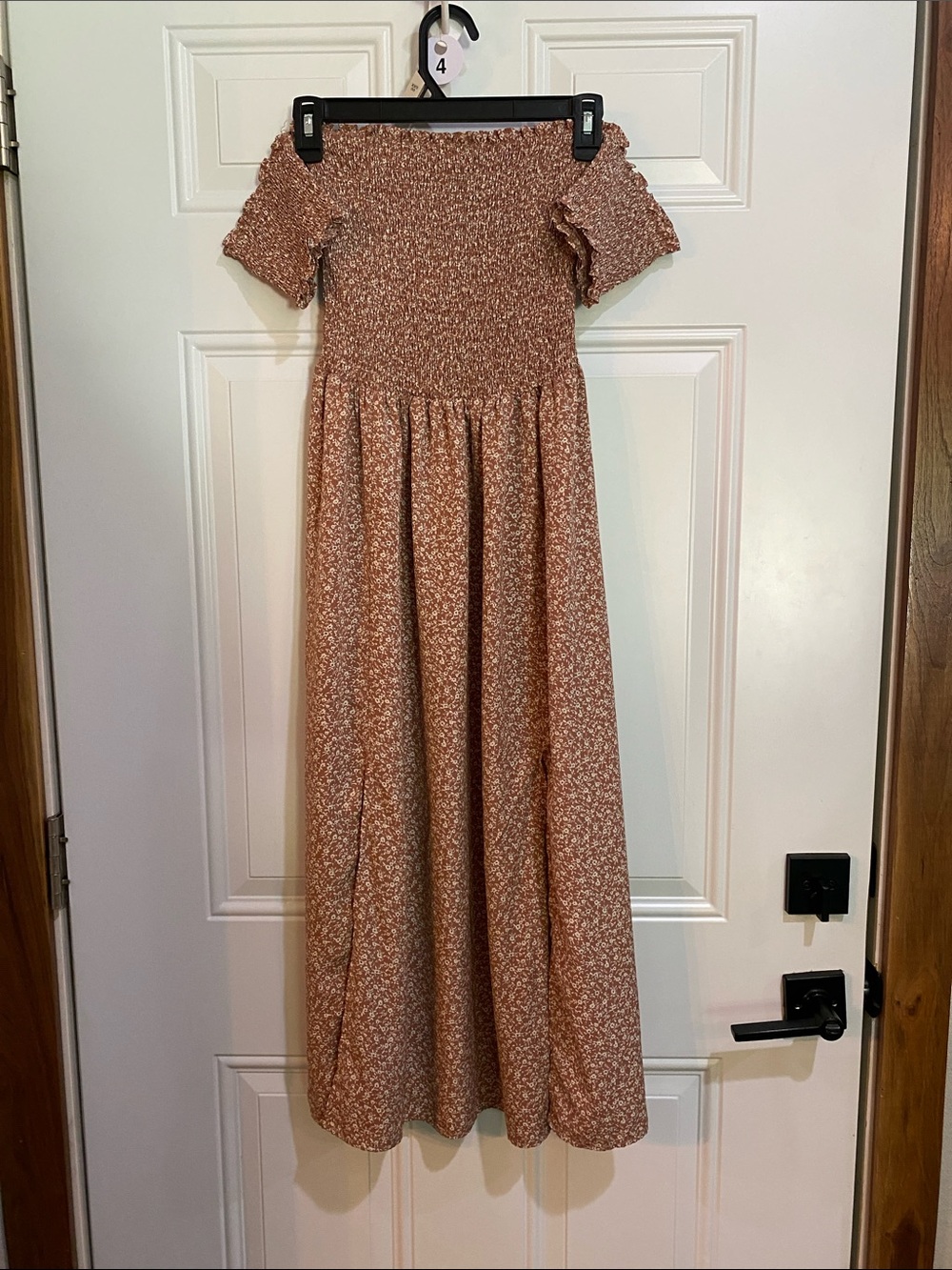 Blush & Day  Floral Smocked Midi Dress - Picture 2 of 7